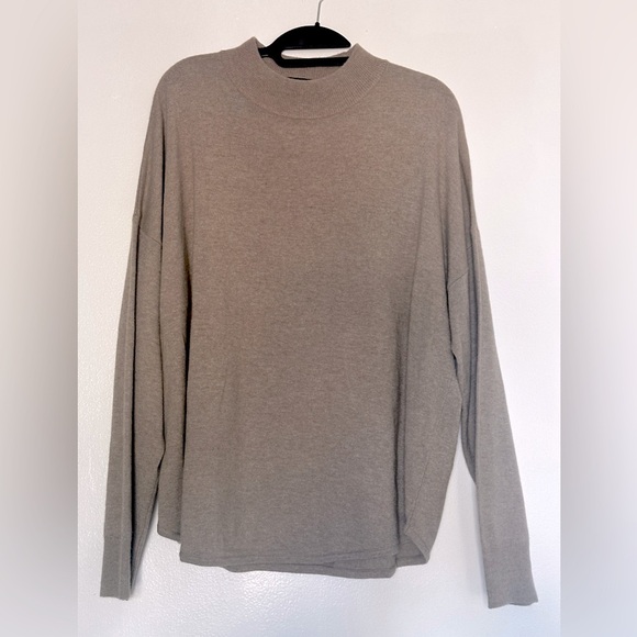 Madewell Tan Mock Turtleneck Sweater Relaxed Fit - Picture 4 of 7